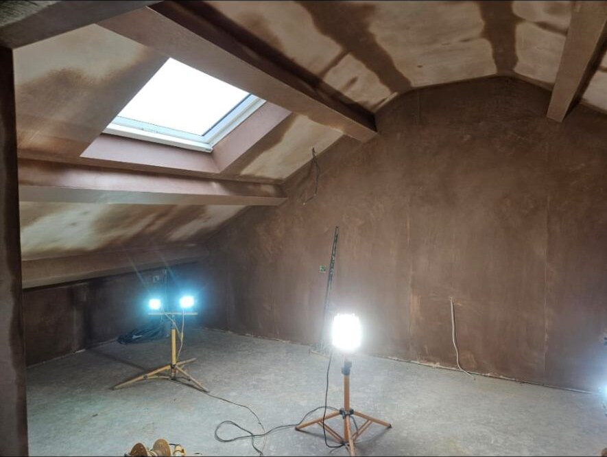 Loft conversion plastering by D Whitley Plastering