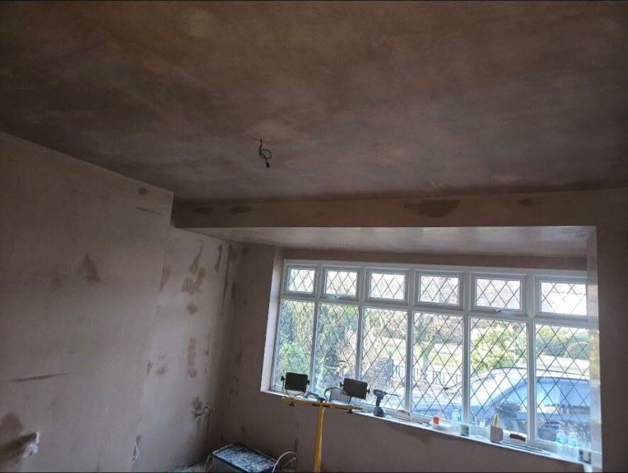Ceiling plastering work by D Whitley Plastering